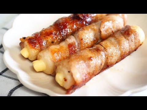 甘辛ダレで子供大好き！！　お弁当のおかずにもピッタリ♪ちくわを使って簡単チーズの肉巻き (japanese recipe)