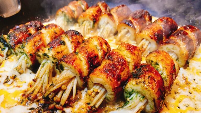 【絶品おつまみ】たださして焼くだけで超旨い!!『ちくわとえのきの磯辺チーズ焼き』フライパンひとつ♪