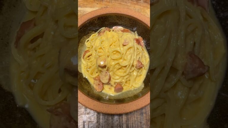 【#カルボナーラ 】卵とパルメザンチーズで作るカルボナーラ