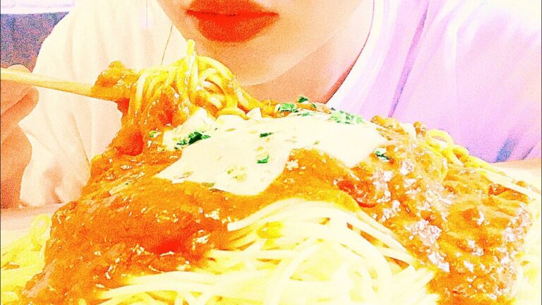 《大食い》大量チーズミートパスタMeat spaghetti