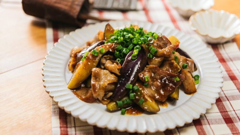 豚バラとナスのおろし炒め