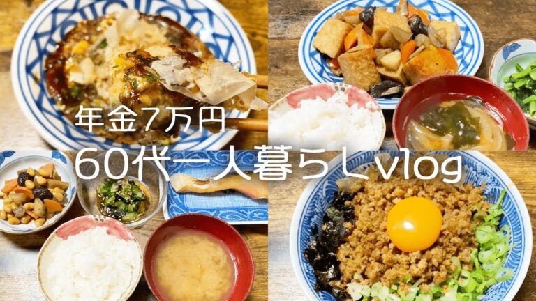 【65歳一人暮らし】食費1ヶ月1万円生活【朝昼晩手作りごはん1週間分紹介】 /Weekly cooking #138