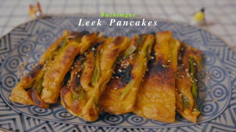 九条ネギのチヂミの作り方♩How to make a Leek Pancakes(Buchimgae)