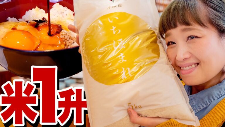 【 米1升 大食い 】卵かけごはん・サバまるごと1本・すこ・えび・うに・絶品！福井「いちほまれ」を食べ尽くす！【ロシアン佐藤】【RussianSato】