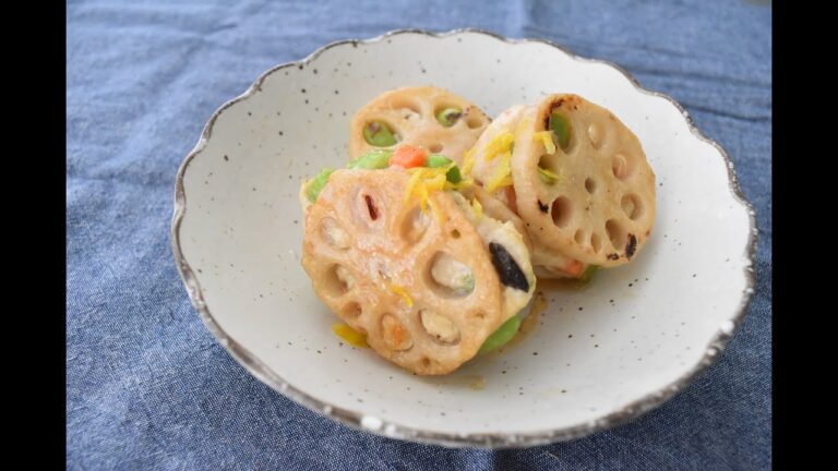 【季節の野菜レシピ〔秋野菜〕】「れんこんのはさみ焼きあんかけ」