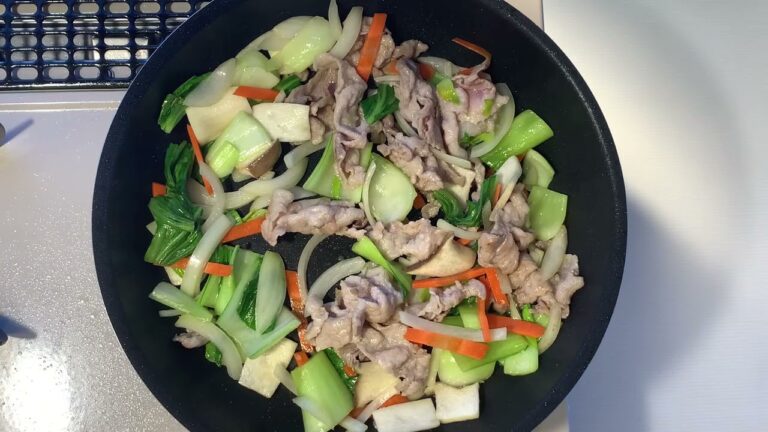 青梗菜と豚肉の味噌炒め