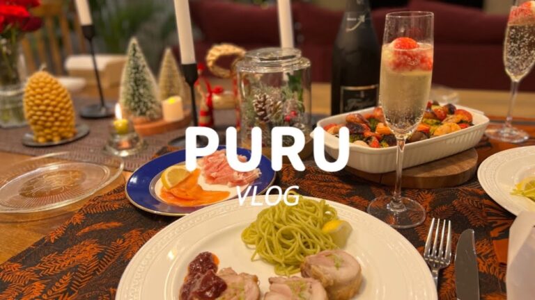 SUB) VLOG 韓国料理の夕食やアボカドトースト🥑の朝ごはん｜クリスマスイブの夕食作り