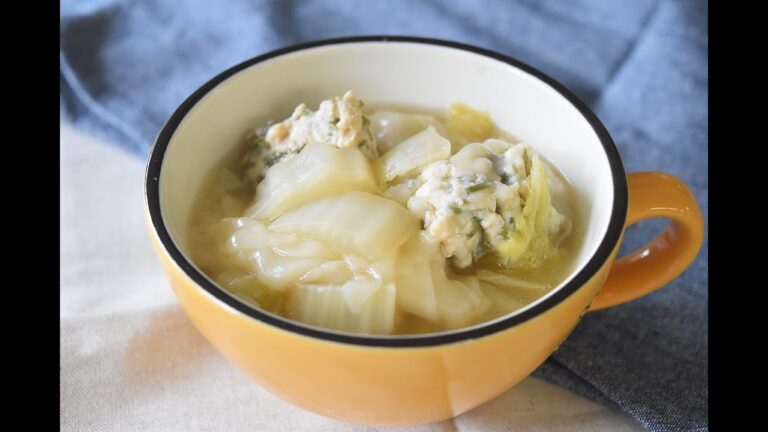 【季節の野菜レシピ〔冬野菜〕】「白菜のワンタン風スープ」