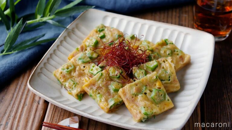 【オクラのチーズチヂミ】レンジでぱぱっと！忙しい日におすすめの簡単レシピ♪