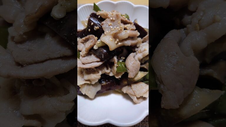 豚ナスピーマンのスタミナ源たれ炒めを食べビール(花鳥風月)を注ぐだけの動画です