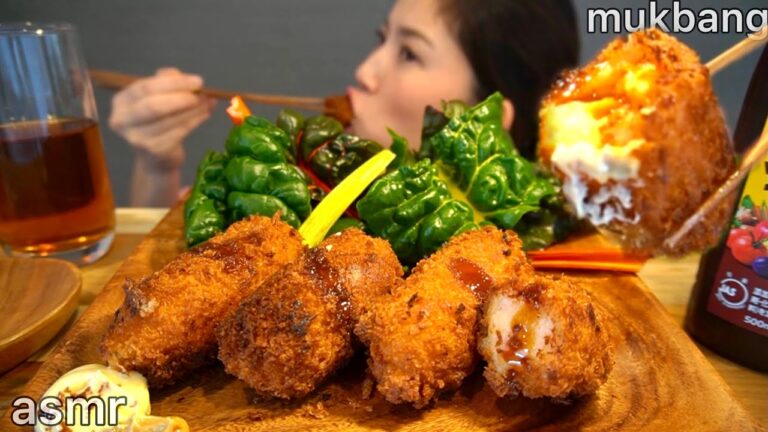 【asmr】濃厚カニクリームコロッケ🦀(咀嚼音モッパンmukbang)