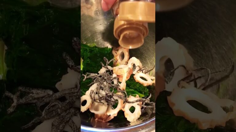 【今宵のおつまみ#2】ほうれん草とちくわの塩昆布和え　#shorts  #映えない #でも美味しい