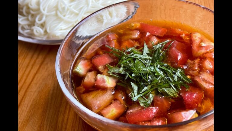 そうめんと相性バツグン！ごろごろトマトの青じそポン酢ダレ