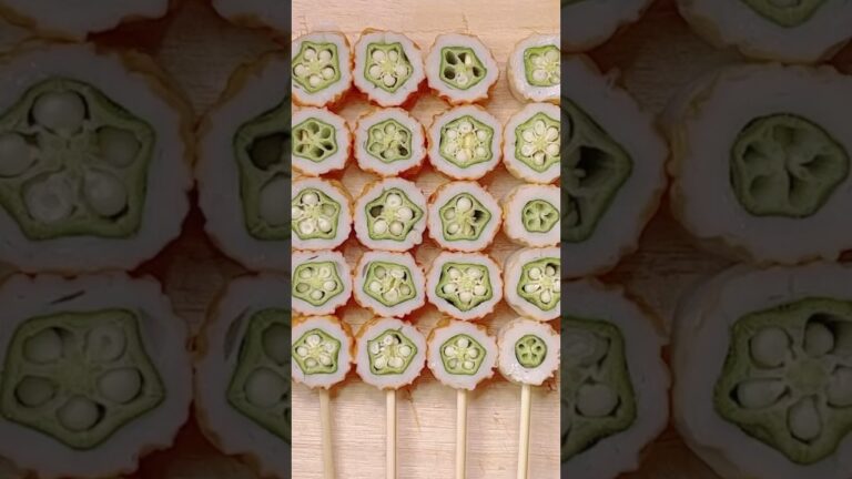 竹輪とオクラの可愛いおつまみ #簡単レシピ #節約レシピ #kawaii