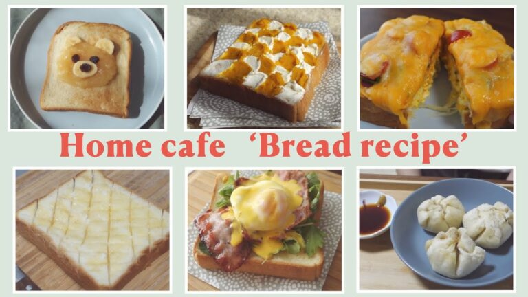 おうちカフェ食パン🍞アレンジメニュー6つ｜くまトースト🐻,エッグベネディクト,塩バターはちみつ🍯,たっぷりたまごサンド