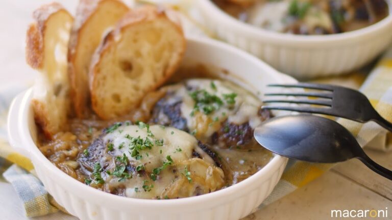 グツグツとろ〜り！ オニオン グラタン 煮込み ハンバーグ のレシピ 作り方