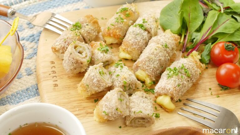 揚げずにサクサク！ 豚 なす チーズの 肉巻き パン粉 焼き のレシピ 作り方