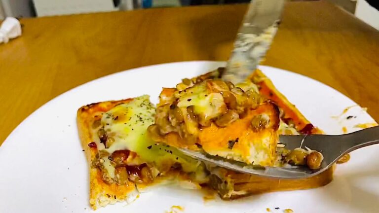子どもでも作れるオーロラチーズ納豆トーストの作り方と食べてみた　【簡単朝ごはんやおやつの献立・レシピ料理】