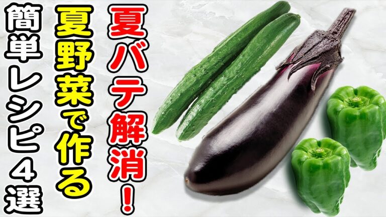 夏バテ解消！夏野菜で作る簡単レシピ4選！ナスにキュウリ、ピーマンも！ご飯が止まらない絶品おかずの作り方/きゅうりレシピ/なすレシピ/ピーマンレシピ/作り置きおかず/お弁当おかず【あさごはんチャンネル】