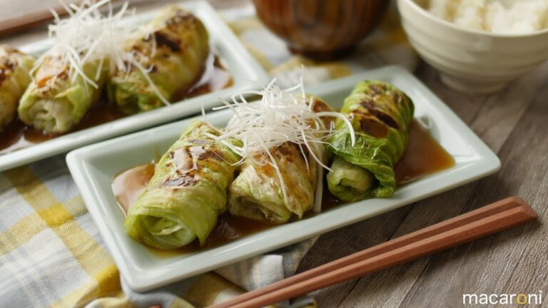 肉だねいらず！ 香ばし 豚バラ肉の 焼き ロール キャベツ のレシピ 作り方