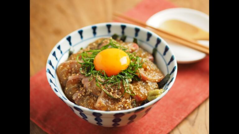 鯛のごま漬け丼　、　身近な調味料で簡単、美味しい！