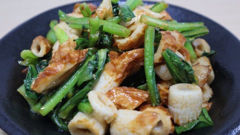 小松菜とちくわで簡単おつまみ