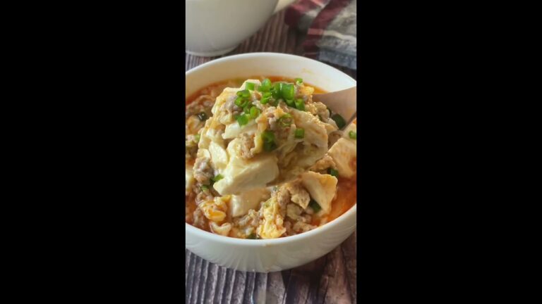 飲める！麻婆豆腐風なとろみスープ【節約ごはん おうちごはん おかず 料理 レシピ 簡単レシピ 今日のごはん 作り置き】