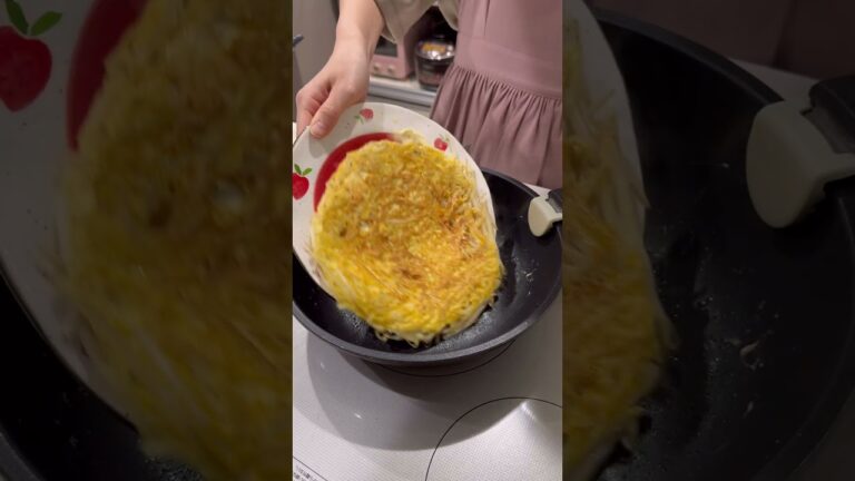 粉不使用ヘルシー&コスパ最強おかず|もやしのお好み焼き #shorts