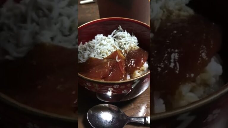 【夕食】今夜はしらすとまぐろの漬け丼