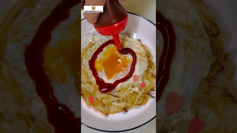 節約料理「月見もやしチヂミ」 #cooking #簡単レシピ #チヂミ #月見 #もやし #もやし料理 #節約レシピ #節約料理