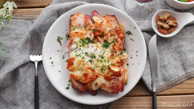 香ばしベーコン と キムチ の トースト の レシピ 作り方