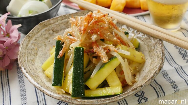 お箸ノンストップ！ 生ズッキーニと もやしの 桜海老 ナムル のレシピ 作り方
