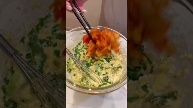 BIGな豆腐チヂミ作ってみました#shorts #料理 #豆腐