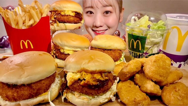 ASMR McDonald's Gracoro【Mukbang/ Eating Sounds】【English subtitles】