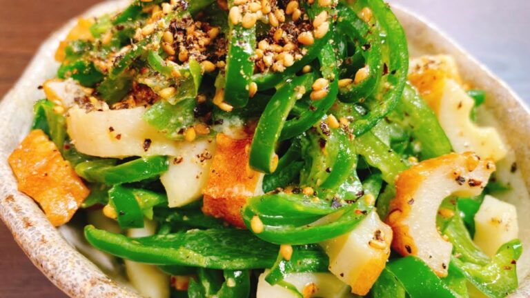 たった3分で超絶旨い!!こっタソ流『やみつき無限ピーマン』お酒とご飯が止まらない絶品おつまみ♪【糖質制限／低糖質レシピ／作り置き】Addicted  Japanese appetizer