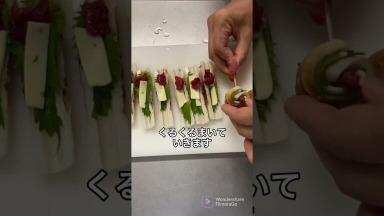 簡単！竹輪の梅シソ巻き