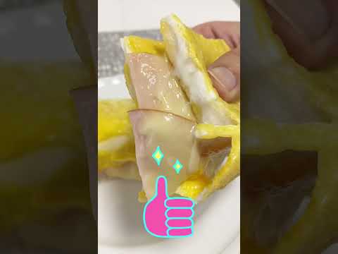 韓国で人気のワンパントーストをズボラが作ってみたんだが…【ハムチーズ】one pan toast #shorts