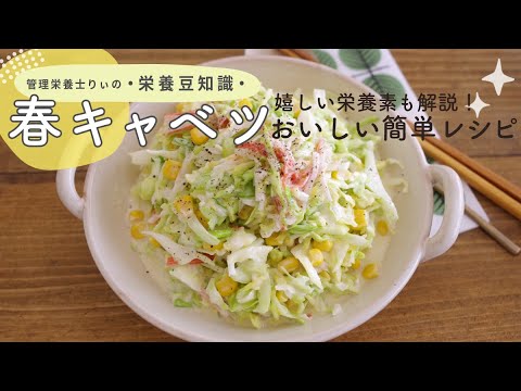 管理栄養士が解説！栄養たっぷり春キャベツの簡単お手軽レシピ【栄養豆知識】#Shorts