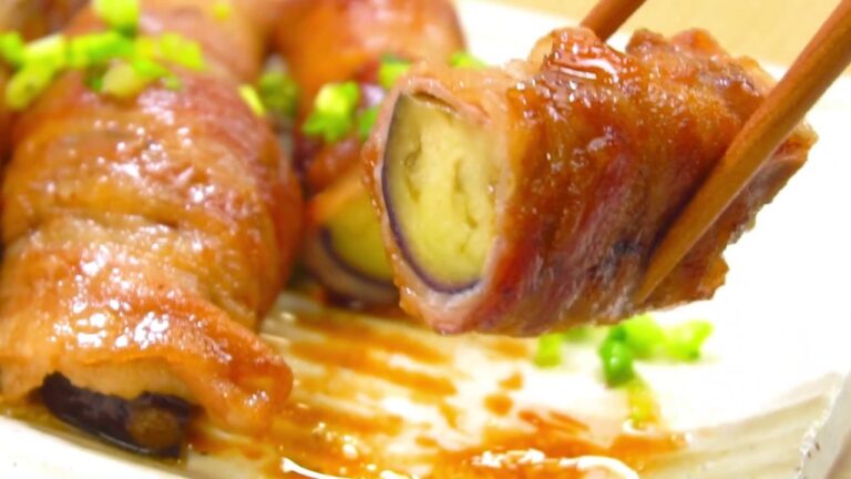 箸がとまらない美味しさ！なすの肉巻き甘辛煮