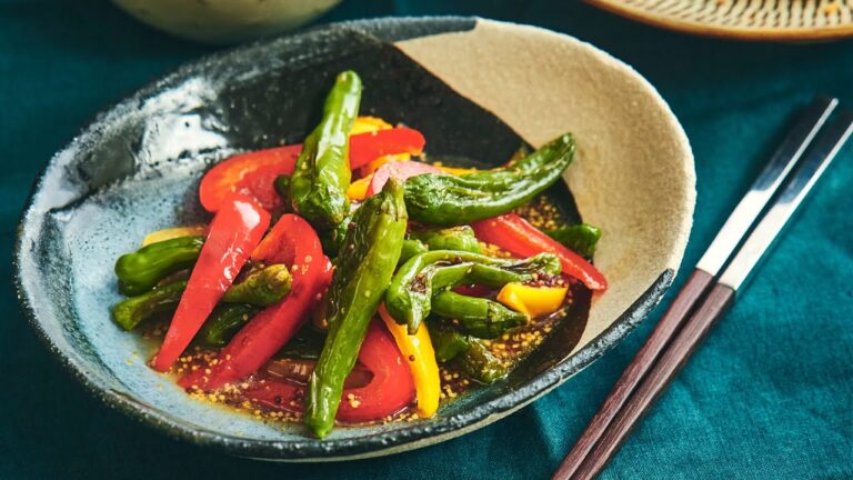 マスタードで爽やか♪ししとうとパプリカのマリネ