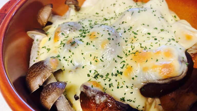 トースターで：【キノコのマヨチーズ焼き】：