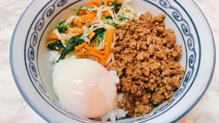 【飯テロ】超簡単 茹でて 炒めて 盛りつけ！ビビンバ丼　時短夜ご飯　簡単レシピ【時短料理研究家あいこ】