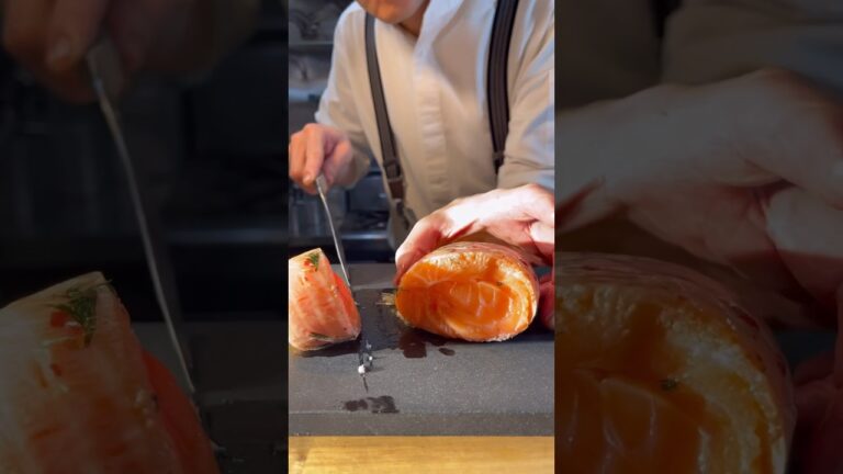 飲めるほどに柔らかいサーモンのパスタ#shorts