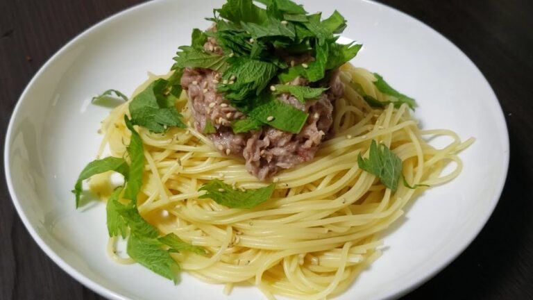 暑くなってきたのであっさりシーチキン梅パスタ作りました