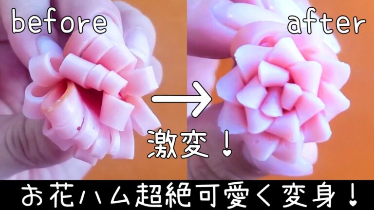 【お弁当】基本のおかず／料理／作りかた／お花のハム／キャラ弁 how to make a bento box