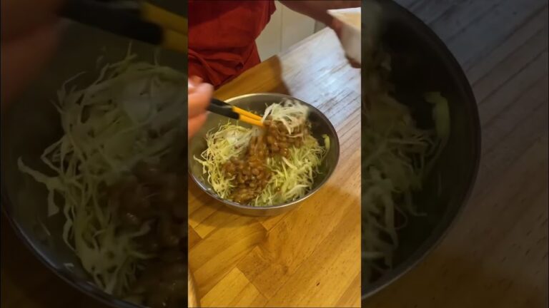 ＼腸活／キャベツ納豆サラダ レシピはコメント欄に記載 #shorts