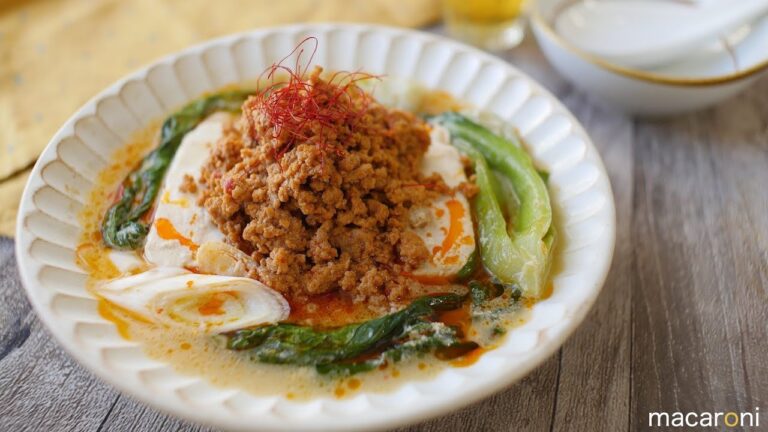 ぜ〜んぶレンジで！ ピリ辛マイルド 白ごま 坦々 湯豆腐の レシピ 作り方