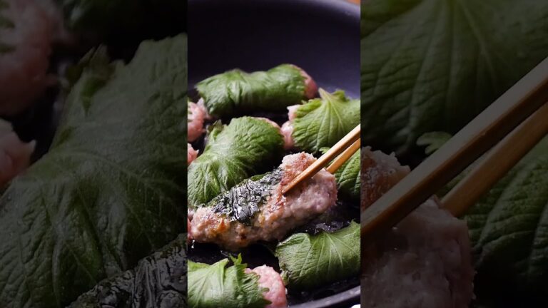 【裏技で大量生産】大葉つくね！#レシピ #つくね #大葉
