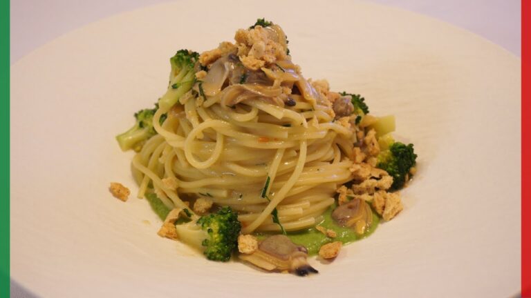 【イタリア人が徹底解説】春のボンゴレビアンコの作り方 ブロッコリーのクリーム【Spaghetti alle Vongole con Broccoli 】