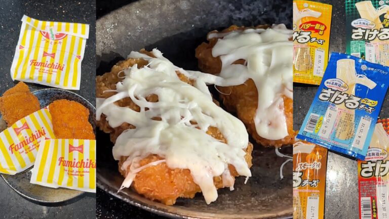 ファミチキにさけるチーズ乗せてレンチンが最強すぎる #shorts